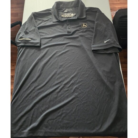 Nike Golf‎ Polo Shirt Size XXL Dri-Fit Gray Mens Short Sleeve Embroidered - Picture 1 of 9
